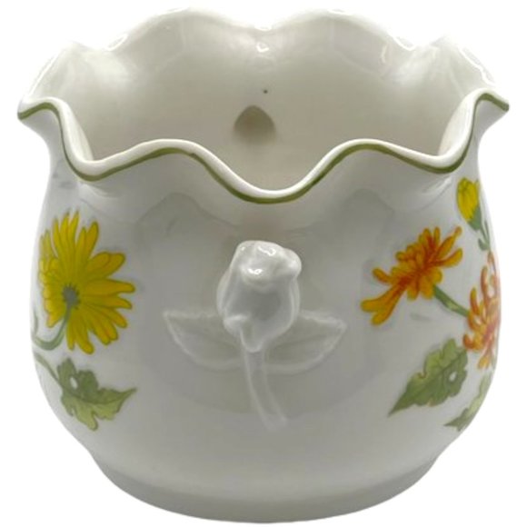 Vtg Sugar Bowl: Chrysanthemum Original Water Color by Eda for Seymour Mann Gift - Picture 3 of 10